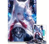 Wisteria Fox Anime 1000 Jigsaw Puzzle Cognitive Fun Play Clean Cut Sturdy Components Quiet Time Mind Exercise at Home (50x75cm)