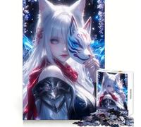 Wisteria Fox Anime for Adults 1000 Piece Puzzle Brain Exercise Restful Escape Precision Cut Ideal Xmas Gift (50x75cm)