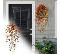 wisteria plant,garden ornaments outdoor,SpringBloom - Realistic Artificial Hanging Flowers for Outdoor Porch & Garden, UV-Proof Silk Faux Botanicals with Adjustable Stems, All-Season Decoration