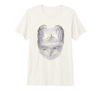 Wisteria Serenity and Distant Mountains Premium T-Shirt