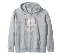 Wisteria Serenity and Distant Mountains Zip Hoodie