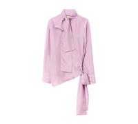 Wisteria Shirt with Scarf - female - PLAN C - Blouses - Pink - M - Blouses & Shirts M