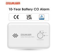Wisualarm Carbon Monoxide Detector, 10 Years Battery Carbon Monoxide Alarm, CO Alarm with Test/Silence Button,Carbon-Monoxide-Detector Comforms to EN 50291 Standard