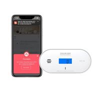 WISUALARM Smart WiFi Carbon Monoxide Detector with App Alerts, EN 50291-1 & EN 50291-2 Certified CO Alarm for Home, Caravan & Motorhome, 3-Year Battery Operated, Temperature & Humidity LCD Display
