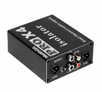 WisWinDa Pro X4 Multi-Purpose 2Channels XLR/RCA/AUX/TS/TRS Passive Hum Eliminator Box for Audio Equipments Ground Loop Isolator Noise Filter for Different Audio Systems Using