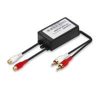 WisWinDa RCA Noise Filter Hum Eliminator Ground Loop Isolator (No Affect Bass) Quality Isolator for HiFi Stereo Home Theater Car Audio Player (Black)