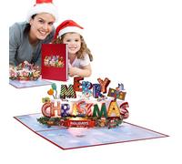 Wisylizv 3D Cards | 3D Christmas Card with Music and Lights | Memorial Table Decoration for Parties Birthday Graduation Boys Girls | Family Wishes School and Class