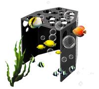 Wisylizv Aquarium Fish Shelter, Decorative Element for Aquarium, Small Aquarium Decoration, for Beginners Hobbists Aquarists Fishermen Home Office Shops Shops Restaurants Hotels and Restaurants