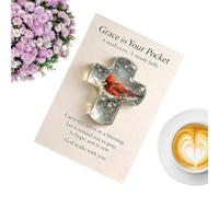Wisylizv Grace In Your Pocket | Easter Crucifix Acrylic 2D Souvenir | Small Christian Crucifix - For Easter Gift Women Men Adults Home Travel Church Family Devotion Daily