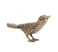 Wisylizv Solid Brass Magpie Bird Statue - Antique Gold Plated Ornament | Realistic Decorative Bird Figurine | Elegant Vintage Style For Living Room Coffee Table Bedroom Desk Bookshelf Tablecloth