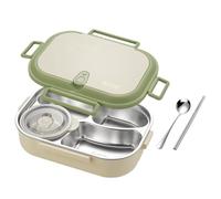 Wisylizv Stainless Steel Lunch Box - Metal Lunch Container │ Leakproof Lunch Box for Adults & Kids │ 4 Or 5 Compartments │ Microwave Safe Food Storage │ Includes Chopsticks & Spoon