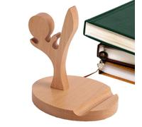 Wisylizv Tablette Bureau - Portable Phone In Bois Universel | De Bureau Artisanal Créatif | Rack En Bois Léger Pour Streaming Video, Appels Et Visionnage