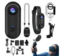 Wisylizv Thumb Action Camera - CAM Body CAM | MP4 Small Body Camera | Portable 170° 4K Wide 360° Rotation for Vlogging, Sports, Travel, Hiking and Skiing