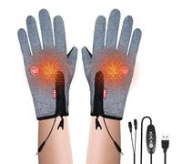Wisylizv Women's Heated Gloves | Touchscreen Hand Warmer for Cold Weather - Rechargeable Heated Electric Glove - USB Heating Gloves | For Winter Sports Cycling Skiing Mountaineering