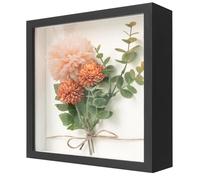 WISYOK 3D Shadow Box 8x8inch, Shadow Box Frame, Deep Box Frame for Objects up to 3cm, Deep Picture Frame for Photos, Artworks, Memory Tickets (Black)