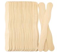 WISYOK 8 inch Craft Sticks, 120 Pcs, Wood Wavy Sticks, Fan Handles, Large Popsicle sticks for Crafts, Wedding Programs, DIY Crafting, Painting Mixing