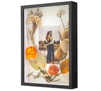 WISYOK A4 Box Frame, Shadow Box Frame, Box Frames for Crafts 3D Deep 3cm, Deep Pictures Frame Black, Medal Display Frame for Photos, Artworks, Memory Tickets