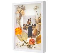 WISYOK A4 Box Frame, Shadow Box Frame, Box Frames for Crafts 3D Deep 3cm, Deep Pictures Frame White, Medal Display Frame for Photos, Artworks, Memory Tickets