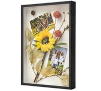 WISYOK Box Frame, Shadow Box Frame A3, Box Frames for Crafts 3D Deep 3cm, Deep Pictures Frame Black, Medal Display Frame for Photos, Artworks, Memory Tickets