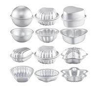 Wisyurt 12 Pcs 6 Shapes Bath-Bomb Making Mould For Crafts DIY For Handmade Soaps Candle Cake Baking