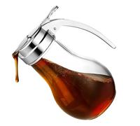 Wisyurt 14 Oz Glass Syrup Dispenser, No Drip Glass Syrup Bottle for Maple Syrup, Honey Dispenser, Pancake Mix, or Sugar