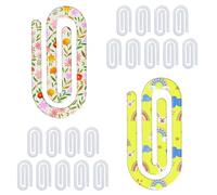 Wisyurt 20 Pack Sublimation Blanks Acrylic Paper Clips,4inch X 2inch Jumbo Sublimation Paper Clips for Office Home School DIY