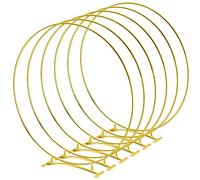 Wisyurt 6 PCS Metal Floral Hoop Centerpiece for Table, Metal Wreath Ring,Wreath Hoop, 30 CM Metal Floral Hoop for DIY Wedding Table Decorations