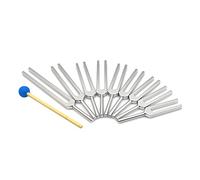 Wisyurt Tuning Fork Set - 9 Tuning Fork for Chakra Healing, Tea Rapie by Sound, Keep the Body, Perfect Harmony - Silver