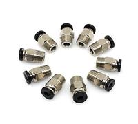 Witbot PC4-M10 Male Straight Pneumatic PTFE Tube Push In Quick Fitting Connector for E3D-V6 Long-Distance Bowden Extruder 3D Printer (Pack of 10pcs)