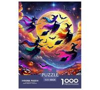 Witch 1000 Piece Adults Puzzle Kids Age Games Puzzle Game Halloween Difficult Impossible Challenging & Brainteasing 38x26cm/1000pcs