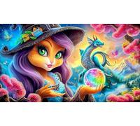 witch 1000 Piece Challenging Puzzles Puzzle for Adults Recycled Paper Fun and Challenging Family Game Great Gift Idea 70x50cm/1000pcs