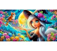 witch 1000 Piece Jigsaw Puzzle for Adults - Recycled Cardboard Decoration 38x26cm/1000pcs
