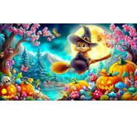 witch 1000 Piece Jigsaw Puzzle for Adults - Recycled Cardboard - Decoration 38x26cm/1000pcs