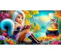 witch 1000 Piece Jigsaw Puzzle for Adults - Recycled Cardboard - Decoration 75x50cm/1000pcs