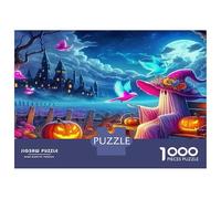 Witch 1000 Piece Puzzle - Halloween Town at Night Classic Educational Games 70x50cm/1000pcs