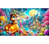 witch 1000 Pieces Jigsaw Puzzle Recycled Paper Educational Game Challenge Fun Present & Activity for Home for Adults Kids 70x50cm/1000pcs