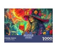 Witch 1000 Puzzles Adults Puzzle Adults Puzzle Gifts Birthday Halloween Unique Gifts Challenging & Brainteasing 38x26cm/1000pcs