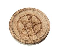 Witch Altar Tray,Pentacle Candle Holder | Wooden Vintage Decor Jewelry Tray With Pentagram For Home Decor, Wiccan Tarot