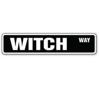 WITCH Aluminum Street Sign witchraft witches Decals wiccan Halloween| Indoor/Out for Indoor Outdoor Yard Street Signs 16x4 inches