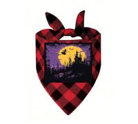 Witch and Broom Dog Bandanas for Small Medium Large Dogs Cats | Soft Polyester Pet Triangle Scarf Kerchief Novelty Pet Bib for Birthday, Photo Shoots, Wedding, Parties Pet Accessories