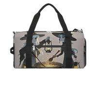 Witch And The Cauldron Gym Bag Sport Gym Tote Bag Lightweight Duffle Bag Carry On Weekender Bags for Women Men, white, One Size