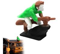Witch and Wizard Broomstick Dashboard Drift Ornaments,Fun Drift Turn Wizard Broomstick Decor,Flying Doll Car Moving Cute Dashboard Interior Accessory,Mini Dynamic Interactive Automobile Accessory (C)