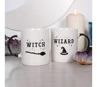 Witch And Wizard Ceramic Halloween Mug Set (500Ml)