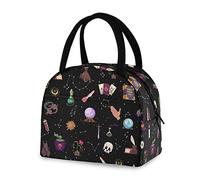 Witch Astrology Lunch Bag for Women Men Reusable Insulated Lunch Tote Bag for Office Work School Picnic Hiking