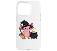 Witch Axolotl Halloween Cute Kawaii Animal Design Case for iPhone 15 Pro Max