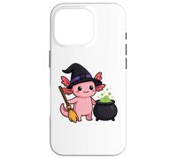 Witch Axolotl Halloween Cute Kawaii Animal Design Case for iPhone 16 Pro
