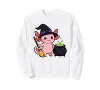 Witch Axolotl Halloween Cute Kawaii Animal Design Sweatshirt