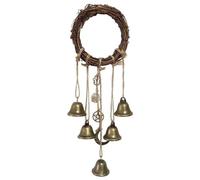 Witch Bell Hanging Decor for Door Knob Protection, 2025 Wreath Handmade Door Hanger Bell for Repelling Negative Energy, Witches Bells for Witchy Decor, Witchcraft Supplies, Home Protection