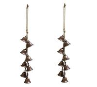 Witch Bells 2Pcs, Bronze Colour Hanger Wind Chimes, Boho Style Home Decor, Witchcraft Supplies for Clear Negative Energy