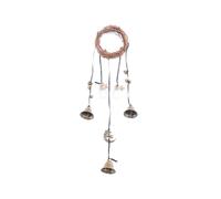 Witch Bells for Door Knob for Protection, Witch Wind Chimes Door Hanger, Handmade Rattan Wind Chimes Witch Decor